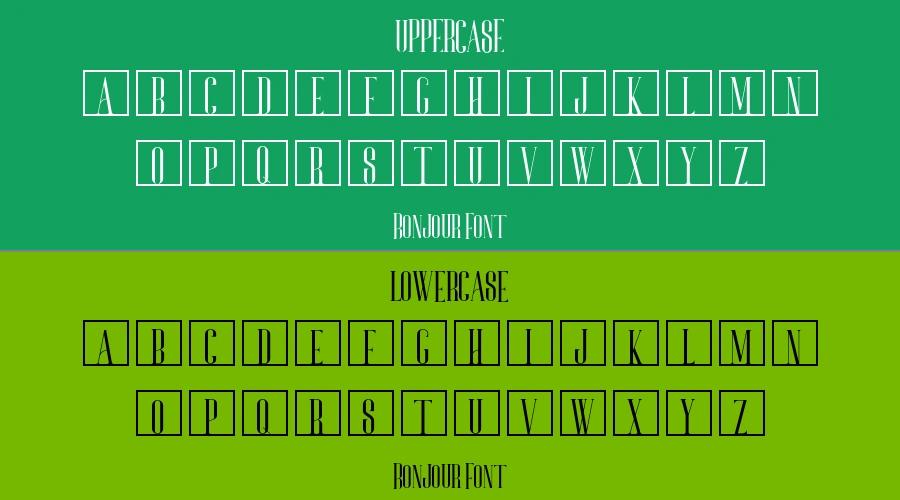 Bonjour Font Preview