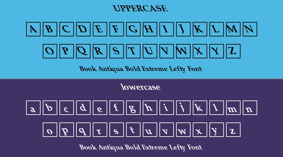 Book Antiqua Bold Extreme Lefty Font Preview