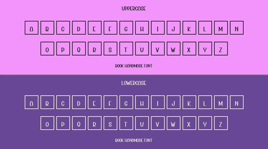 Book Handmade Font Preview