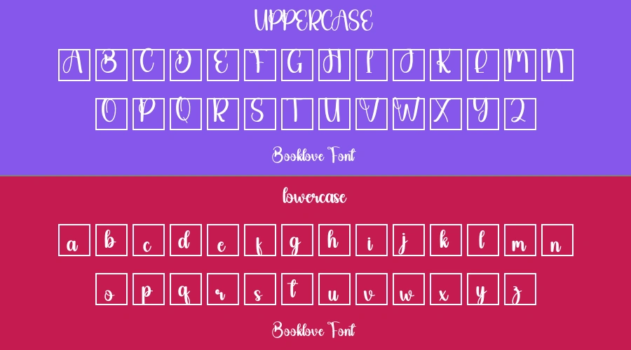 Booklove Font Preview