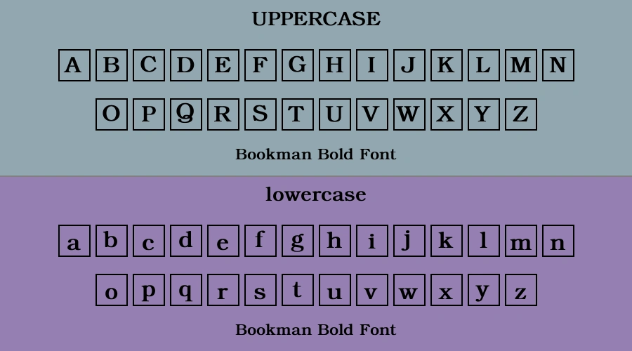 Bookman Bold Font Preview