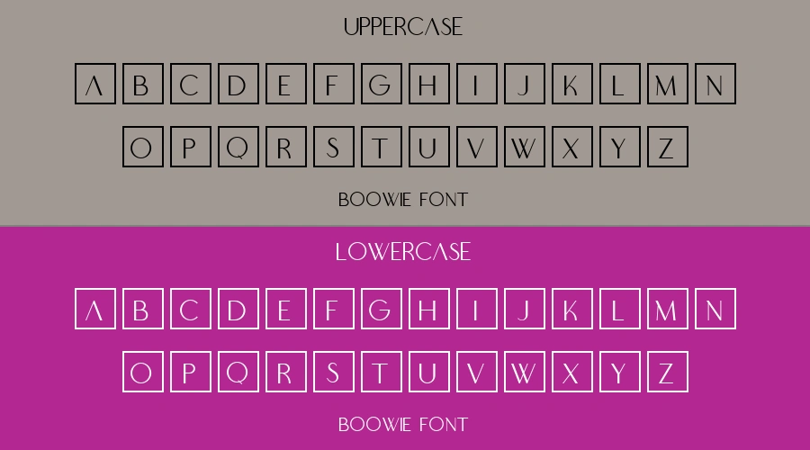BOOWIE Font Preview
