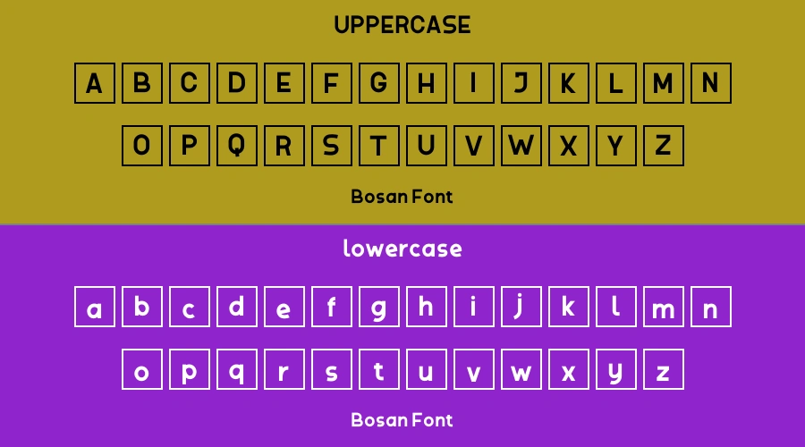 Bosan Font Preview