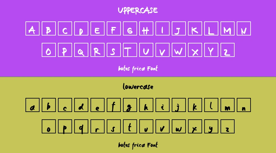 botes frica Font Preview
