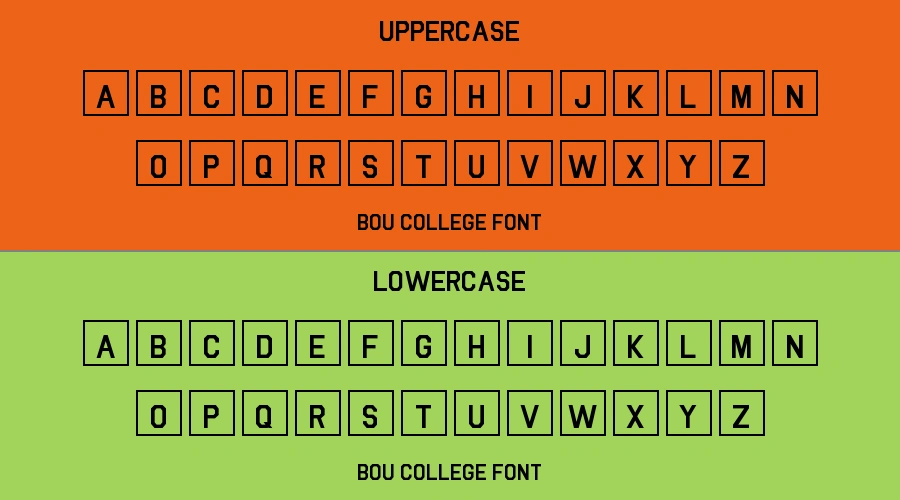 Bou College Font Preview