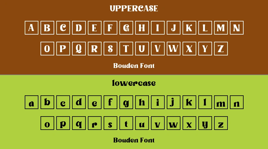 Bouden Font Preview