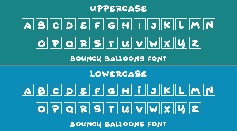 Bouncy Balloons Font Preview