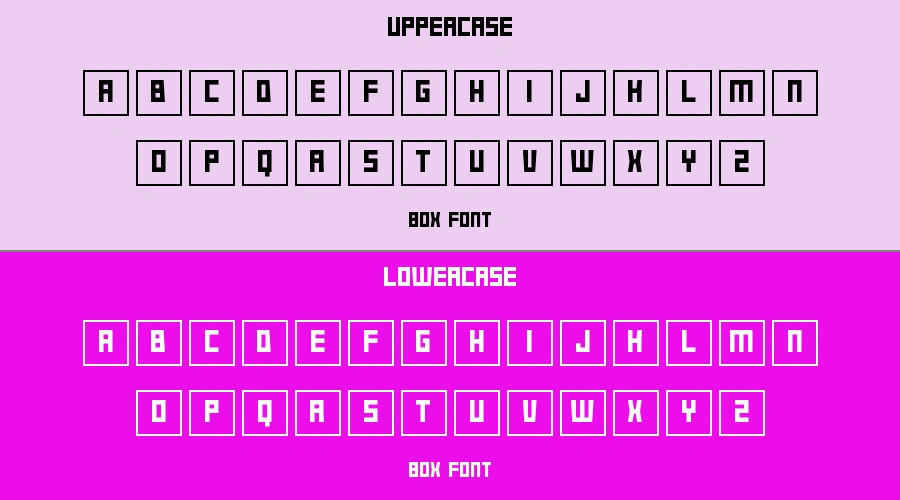 Box Font Preview