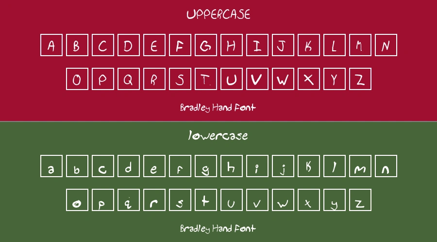 Bradley Hand Font Preview