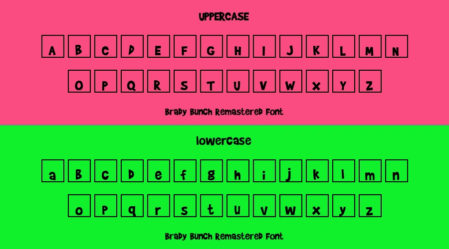 Brady Bunch Remastered Font Preview