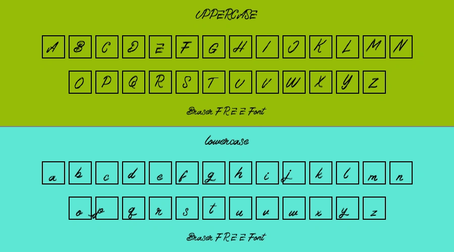 Braser F R E E Font Preview