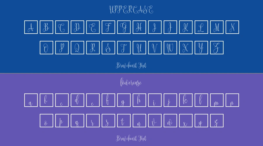 Braveheart Font Preview