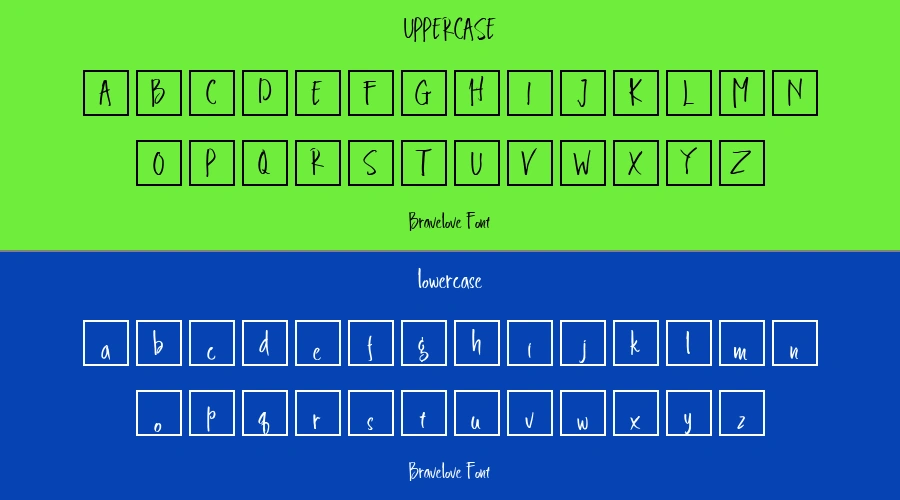 Bravelove Font Preview