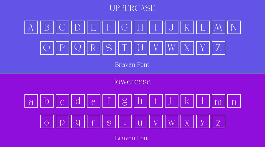 Braven Font Preview