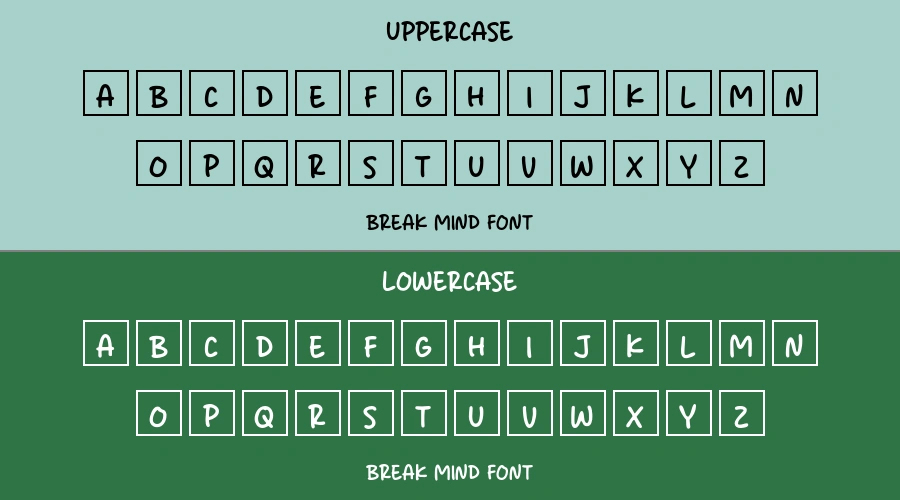 Break Mind Font Preview