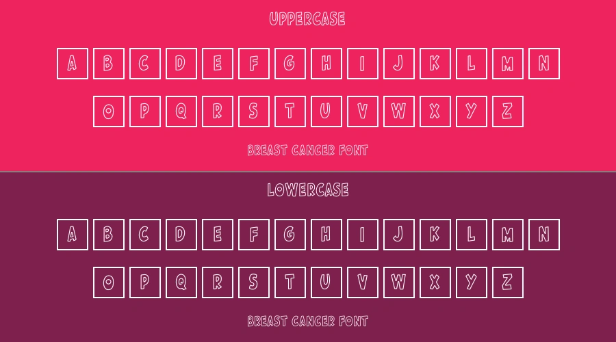 Breast Cancer Font Preview
