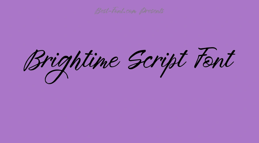 Brightime Script Font