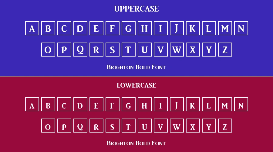 Brighton Bold Font Preview