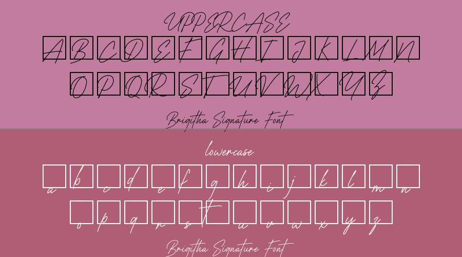 Brigitha Signature Font Preview
