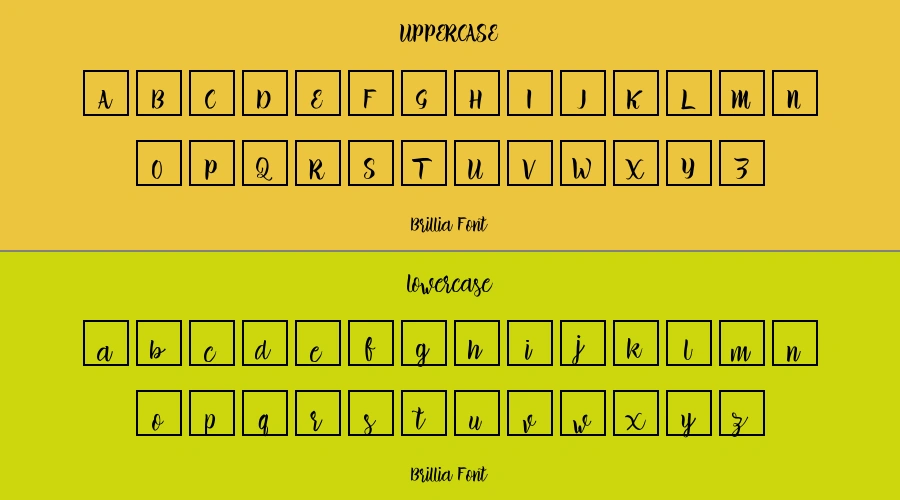 Brillia Font Preview