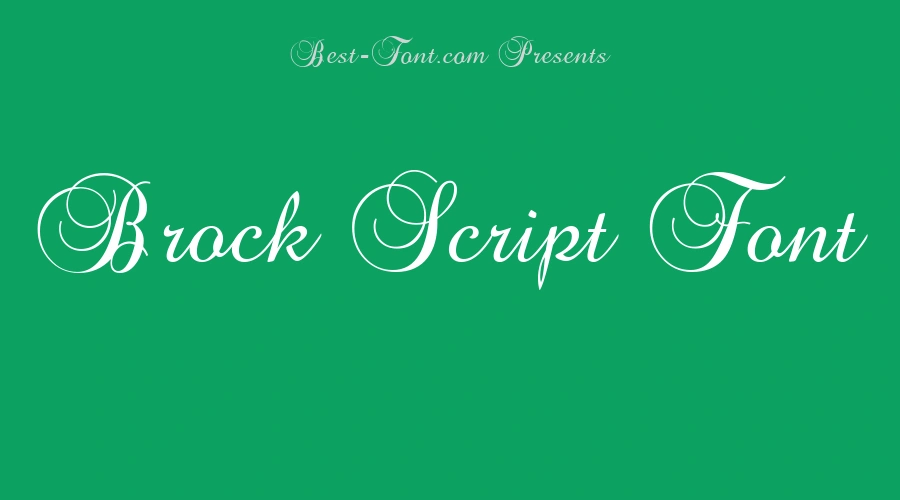 Brock Script Font