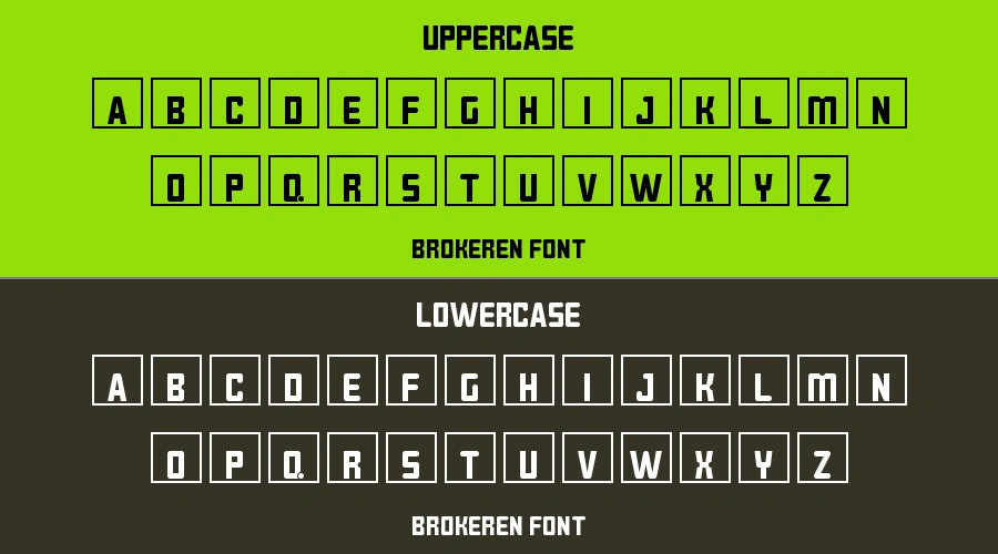 BROKEREN Font Preview