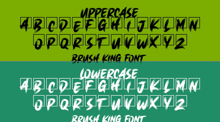 Brush King Font Preview
