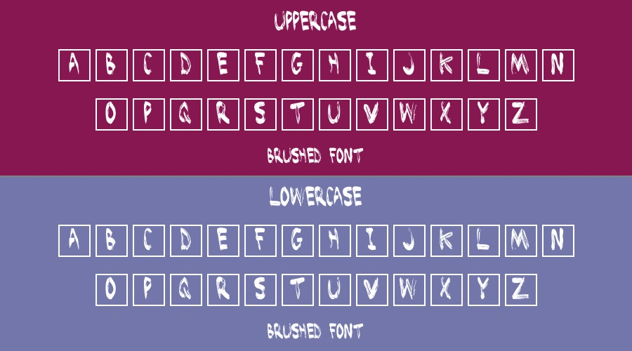 Brushed Font Preview