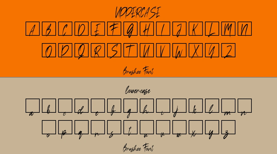Brushee Font Preview