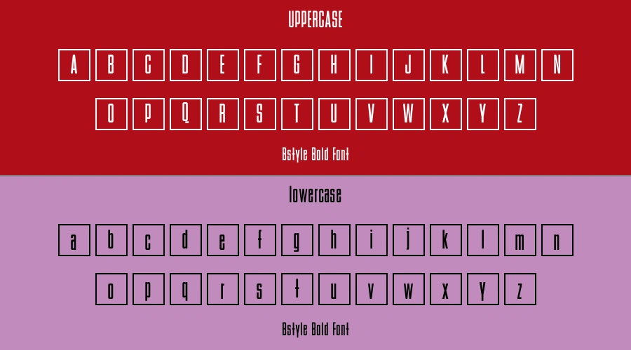 Bstyle Bold Font Preview