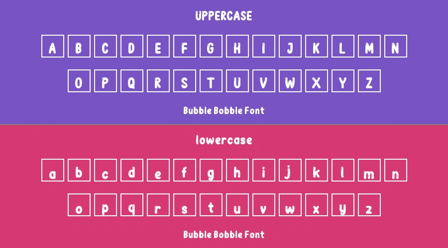 Bubble Bobble Font Preview
