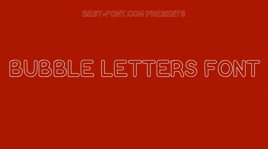 Bubble Letters Font