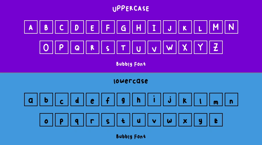 Bubbly Font Preview