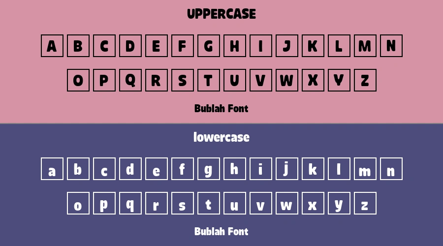 Bublah Font Preview