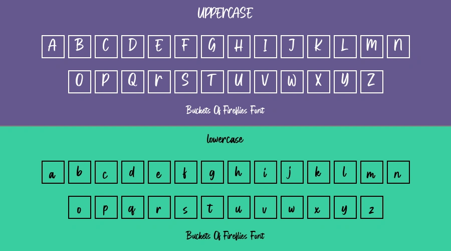 Buckets Of Fireflies Font Preview