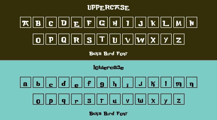 Buka Bird Font Preview