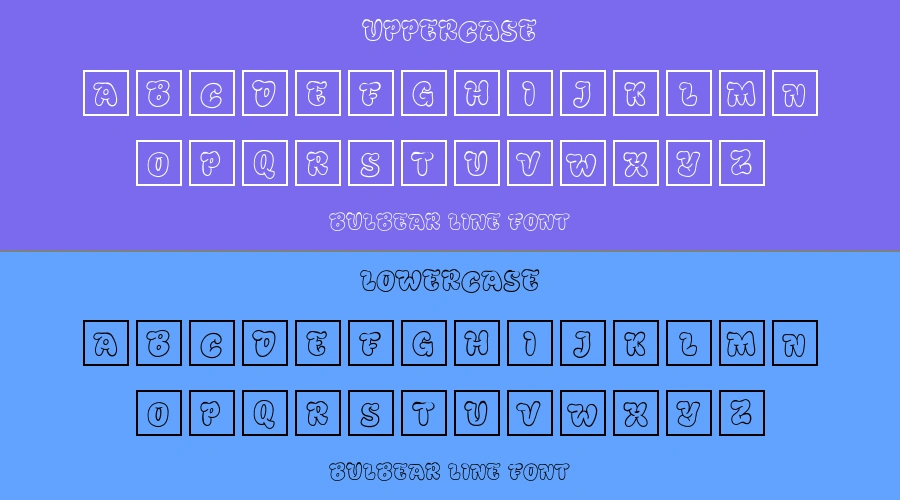 Bulbear Line Font Preview