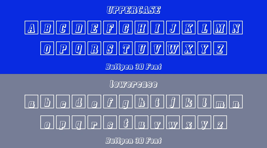 Bullpen 3D Font Preview