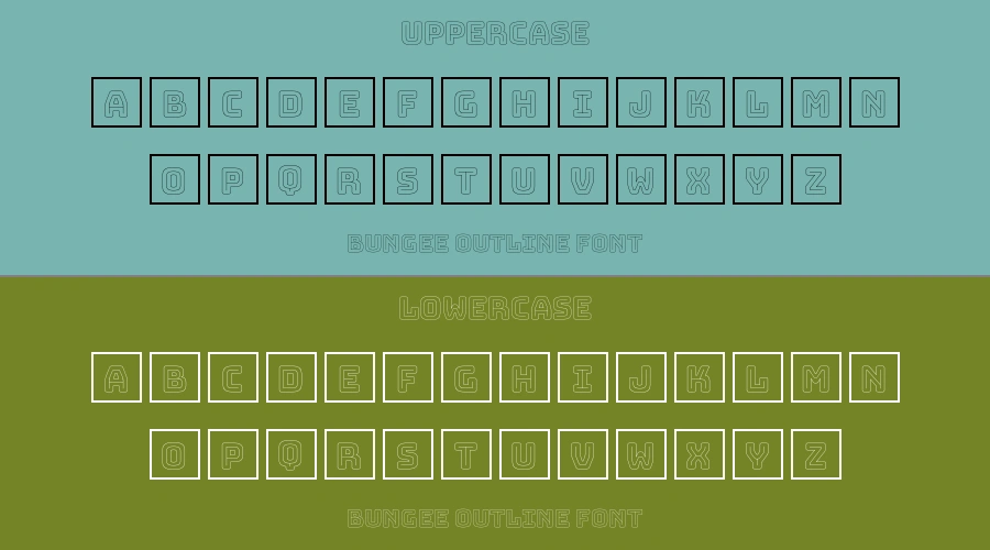 Bungee Outline Font Preview