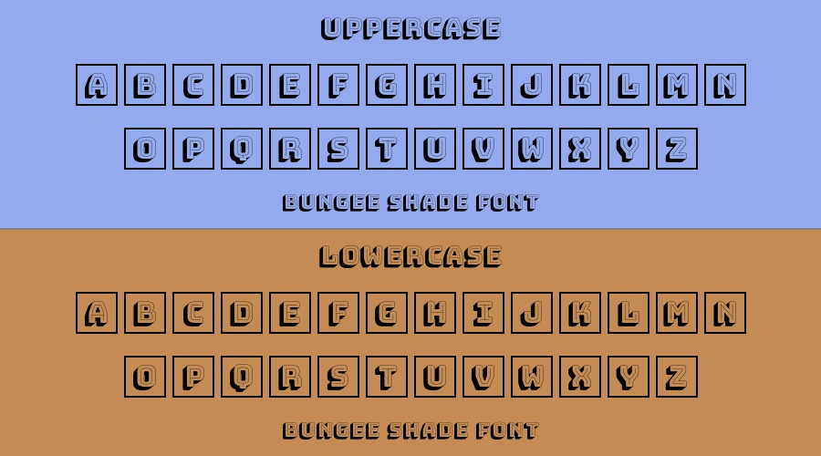 Bungee Shade Font Preview