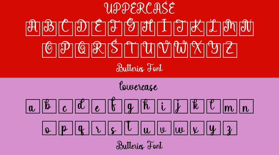 Butteries Font Preview