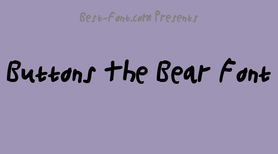Buttons The Bear Font