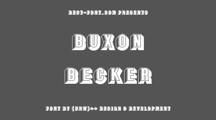 Buxon Becker Font