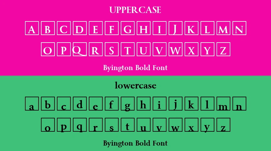 Byington Bold Font Preview