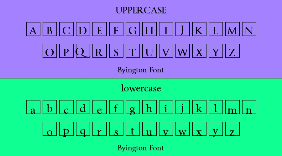 Byington Font Preview