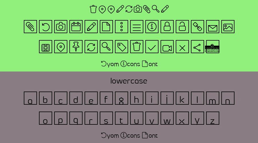Byom Icons Font Preview