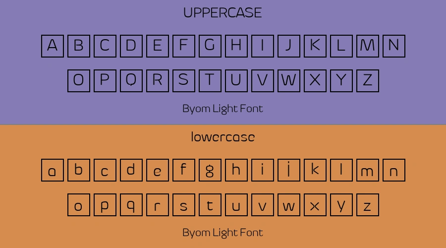 Byom Light Font Preview