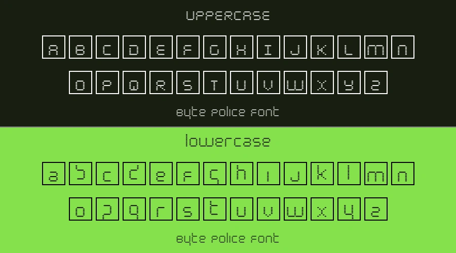 Byte Police Font Preview