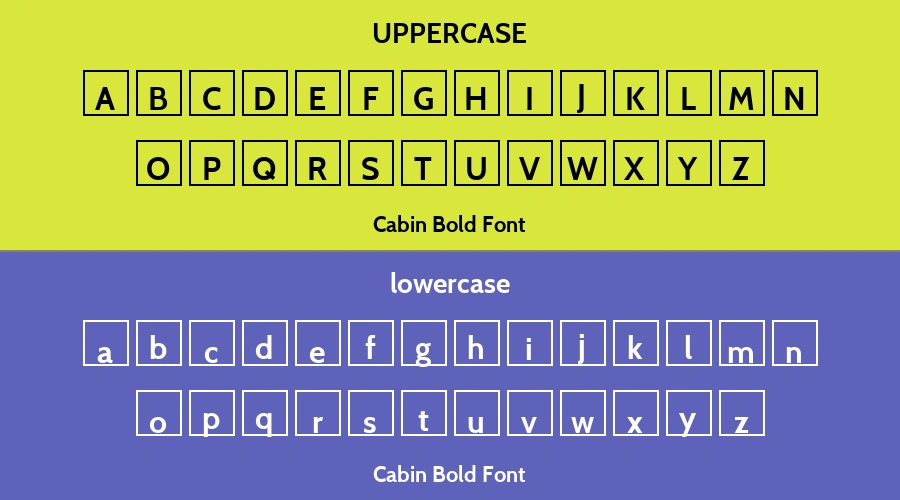 Cabin Bold Font Preview