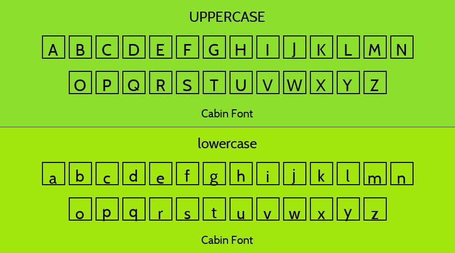 Cabin Font Preview